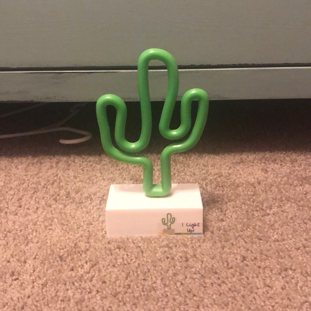 Light up Cactus decor